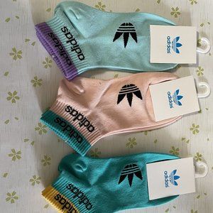 Adidas Blue pink green socks